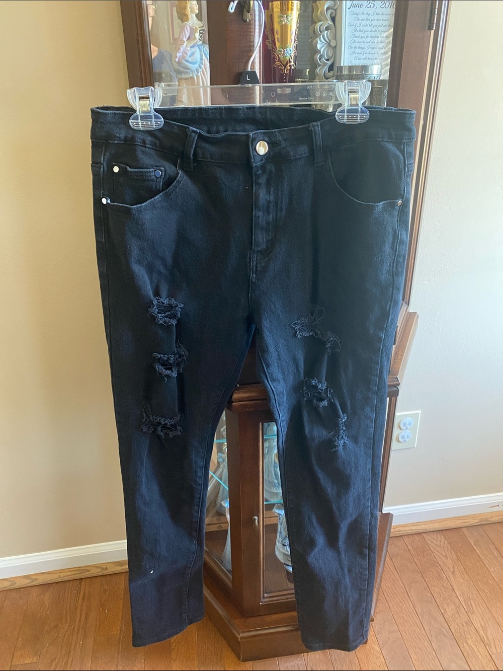 #13. Black Distressed Men's Jeans #13